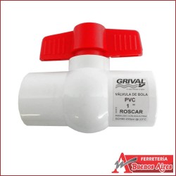 Válvula Bola Roscada PVC 1" - GRIVAL