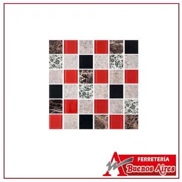 Mosaico Antares Rojo 30x30